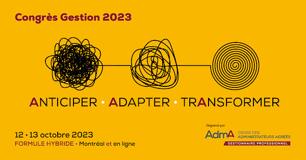 Congrès Gestion 2023 - Ordre des Adm.A.